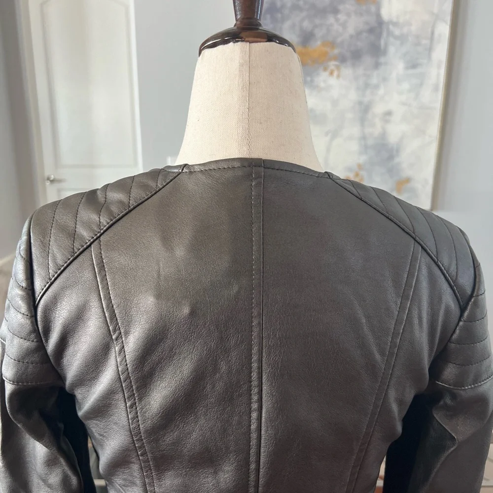 Bailey 44 Gunmetal Knox Faux Leather Jacket, Size 0 - Picture 8 of 15